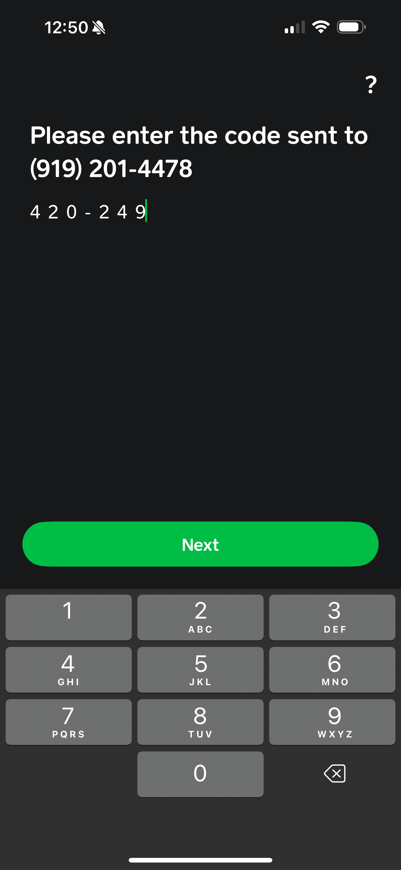 Enter Cashapp code
